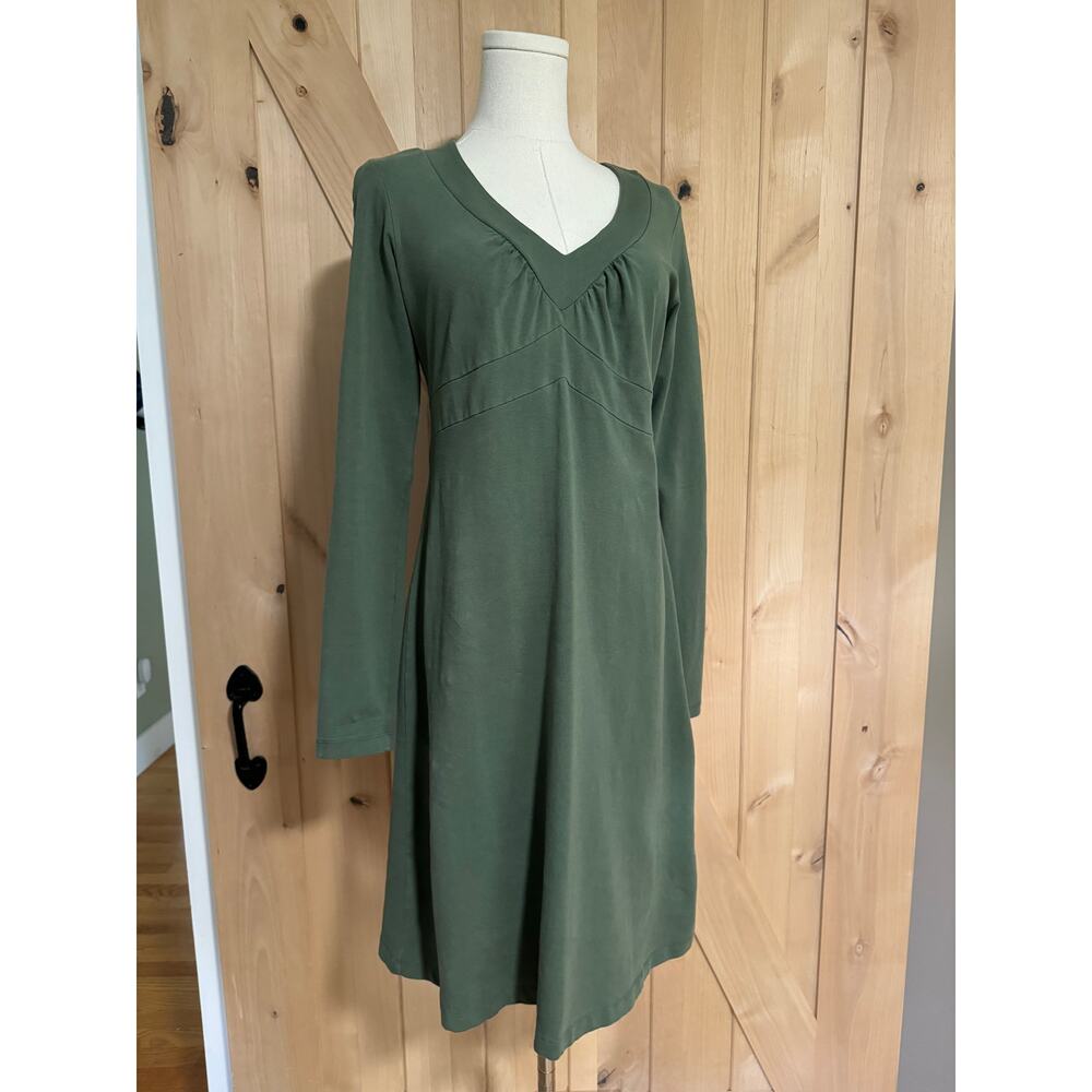 Athleta | V Neck Long Sleeve Tunic Dress in Sage Green | Size Medium